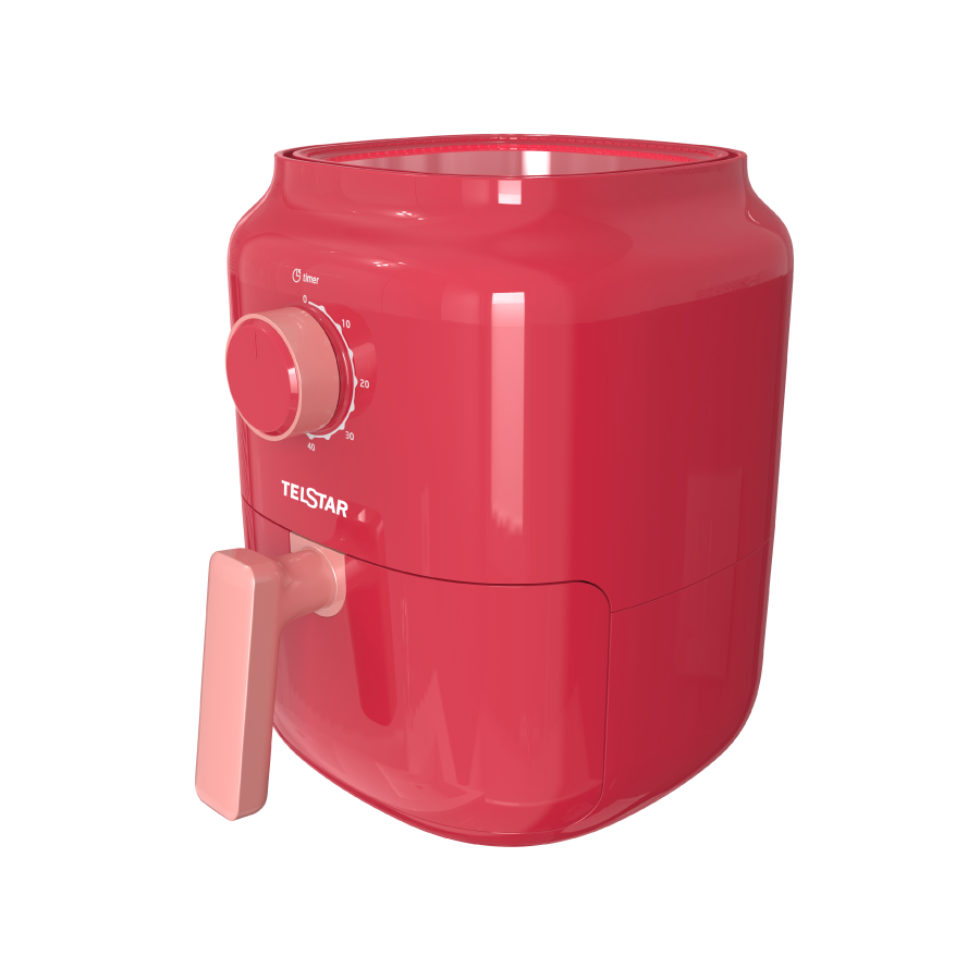 Freidora eléctrica con depósito de aceite de 3.5 litros Thulos TH-F  Color Rojo